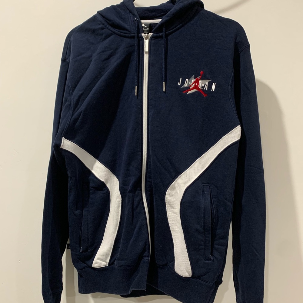 Navy Jordan Zip Up Hoodie